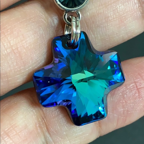 🖤NEW💕Blue Crystal bag charm - Picture 2 of 8
